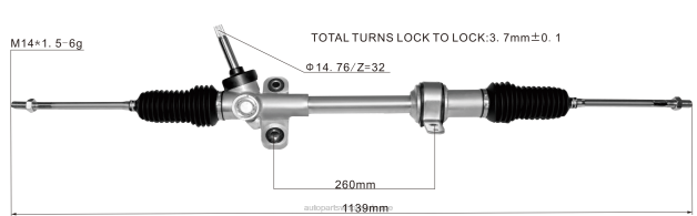 قطع غيار السيارات المستعملة الصجعة دبي رف التوجيه المعزز 45510-B4010 VDT62498 TOYOTA